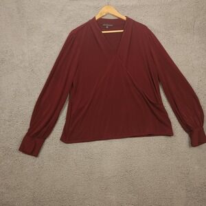 Adrianna Papell Womens‎ Extra Large Long Sleeve V Neck